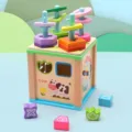 5-in-1 Montessori Wooden Activity Cube & Shape Sorter 5-in-1 Montessori Wooden Activity Cube & Shape Sorter