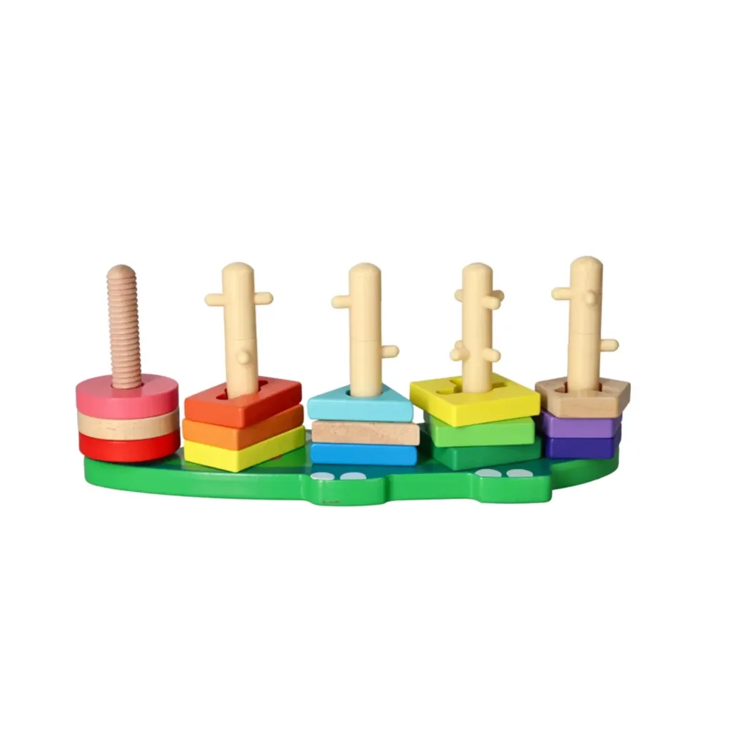 Wooden Crocodile Stacking Toy