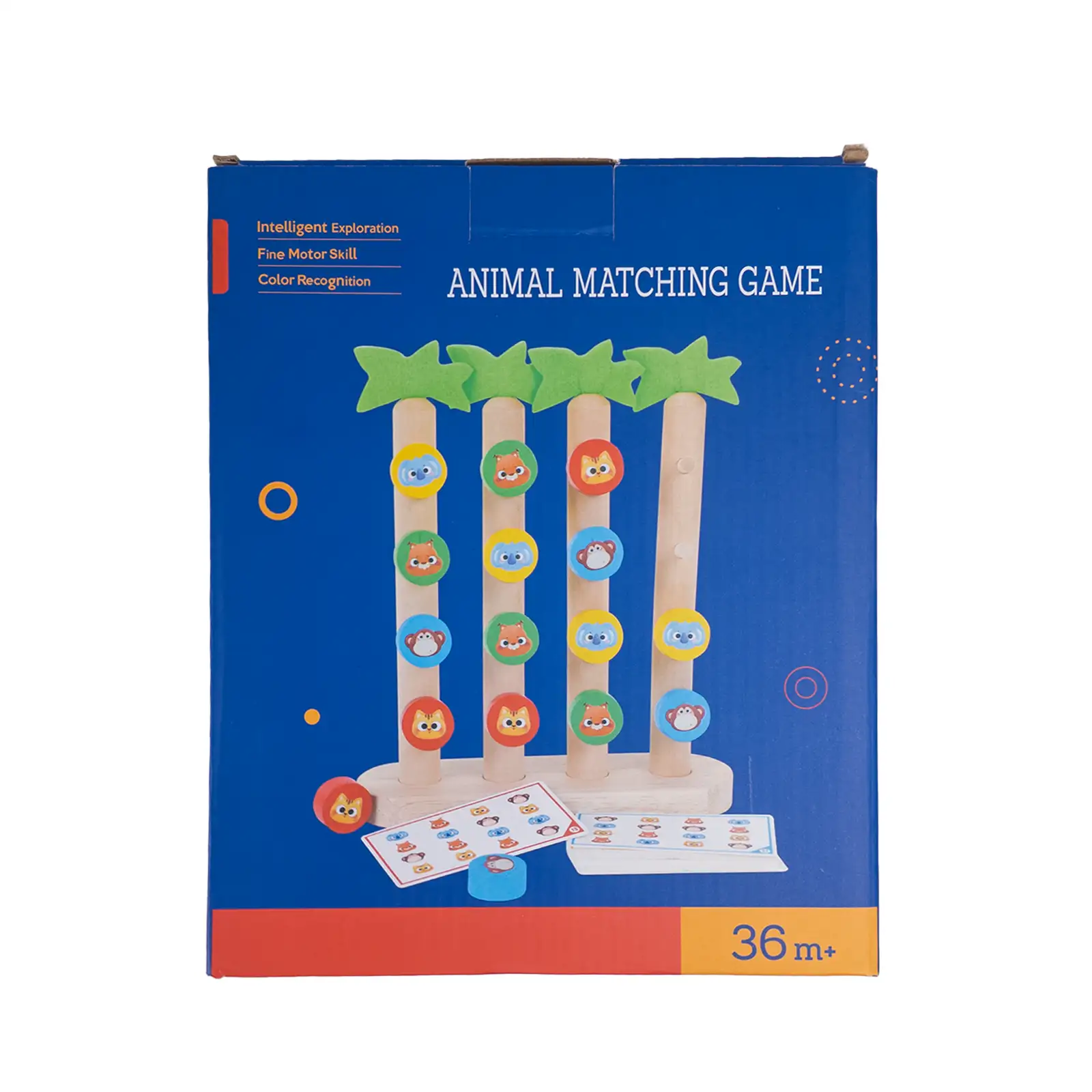 Wooden Tropical Animal Matching Game