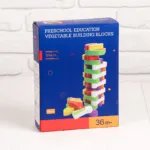 Wooden Vegetable Building Blocks Puzzle for Kids 3+ – NOQ Maldives