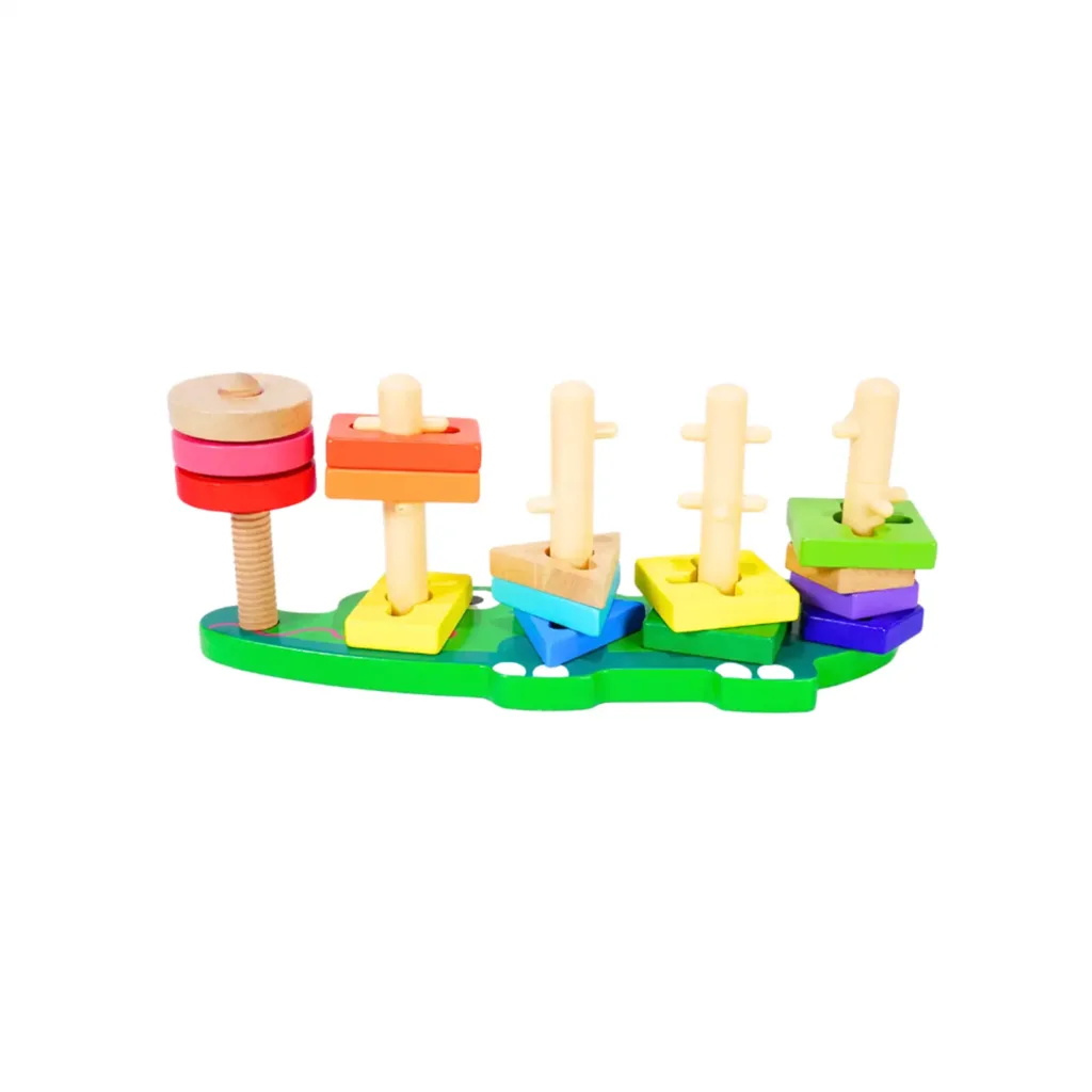 Wooden Crocodile Stacking Toy