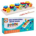 multifunctional shape board 2-in-1 Wooden Shape Sorter and Magnetic Fishing Game for Kids – NOQ Maldives