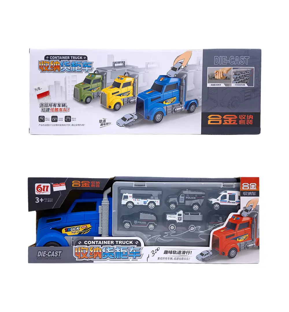 Ultimate Die-Cast Police Transport Truck Set
