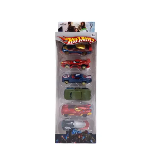 6-piece Superhero Die-Cast Car Set