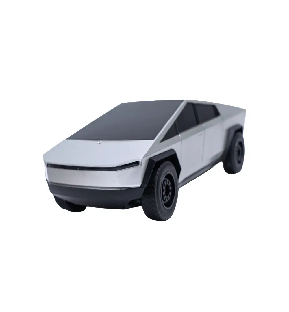 Scale: 1:14 Large Scale Drive System: 4x4 (4-Wheel Drive) Frequency: 27MHz 4-Channel Control Design: Futuristic "Cyberpunk" geometric aesthetic with metallic silver finish. Special Features: Integrated LED front light bar, rugged off-road tires, and realistic 4x4 suspension.