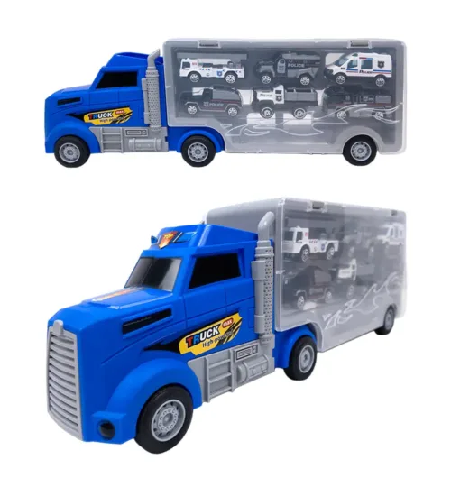 Ultimate Die-Cast Police Transport Truck Set