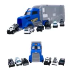 Ultimate Die-Cast Police Transport Truck Set