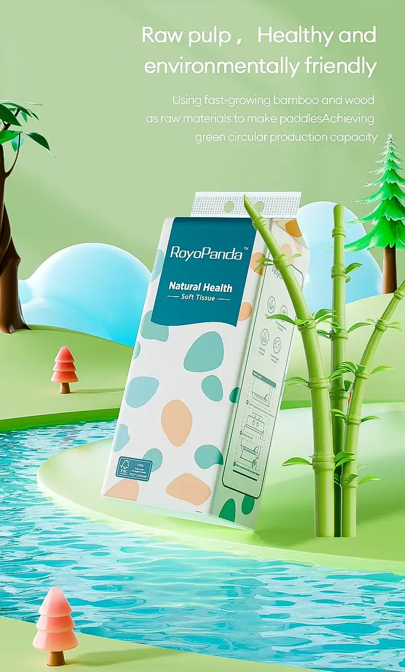 Hanging Bamboo Facial Tissue