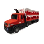 2-in-1 Deformable Catapult Big Truck Toy Set with Race Track