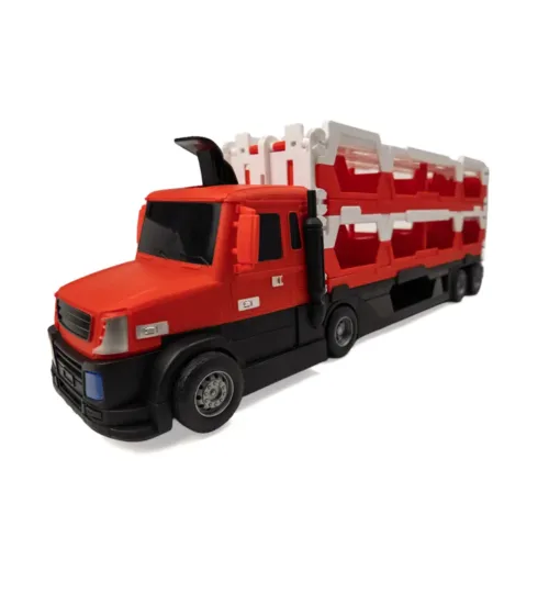 2-in-1 Deformable Catapult Big Truck Toy Set with Race Track