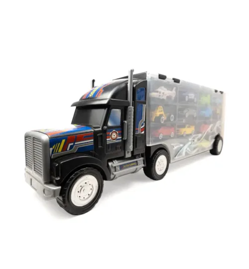 Toy Truck Carry Case with 12 Mini Vehicles