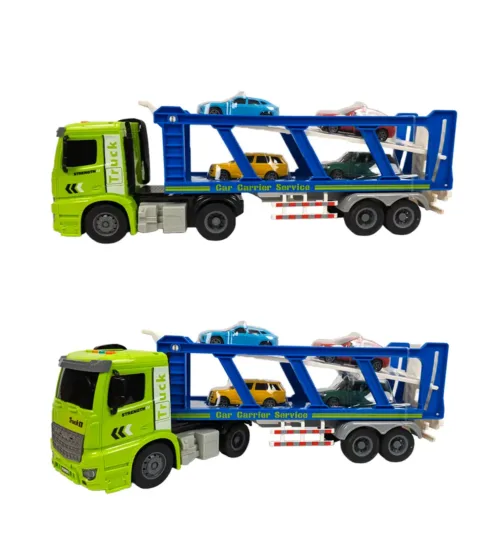 Car Carrier Truck Toy with 4 Mini Die-Cast Cars