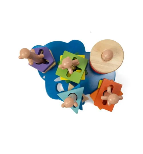 Wooden Elephant Shape Sorter