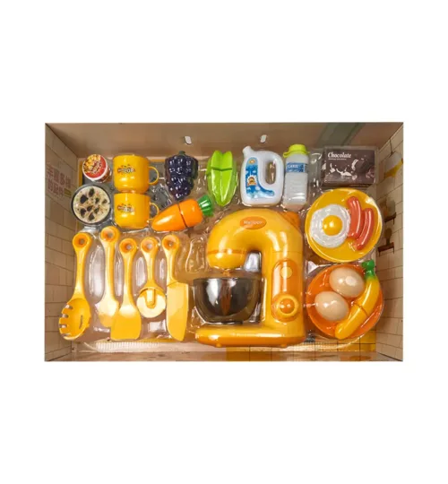 Kids Kitchen Mixer Toy Set with Play Food & Accessories
