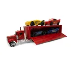 Disney Cars Toy Truck Set with 4 Diecast Alloy Racing Cars