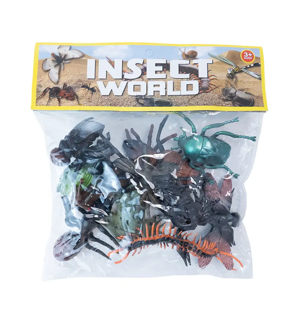 Realistic Plastic Insect Figures & Bug Toy Set