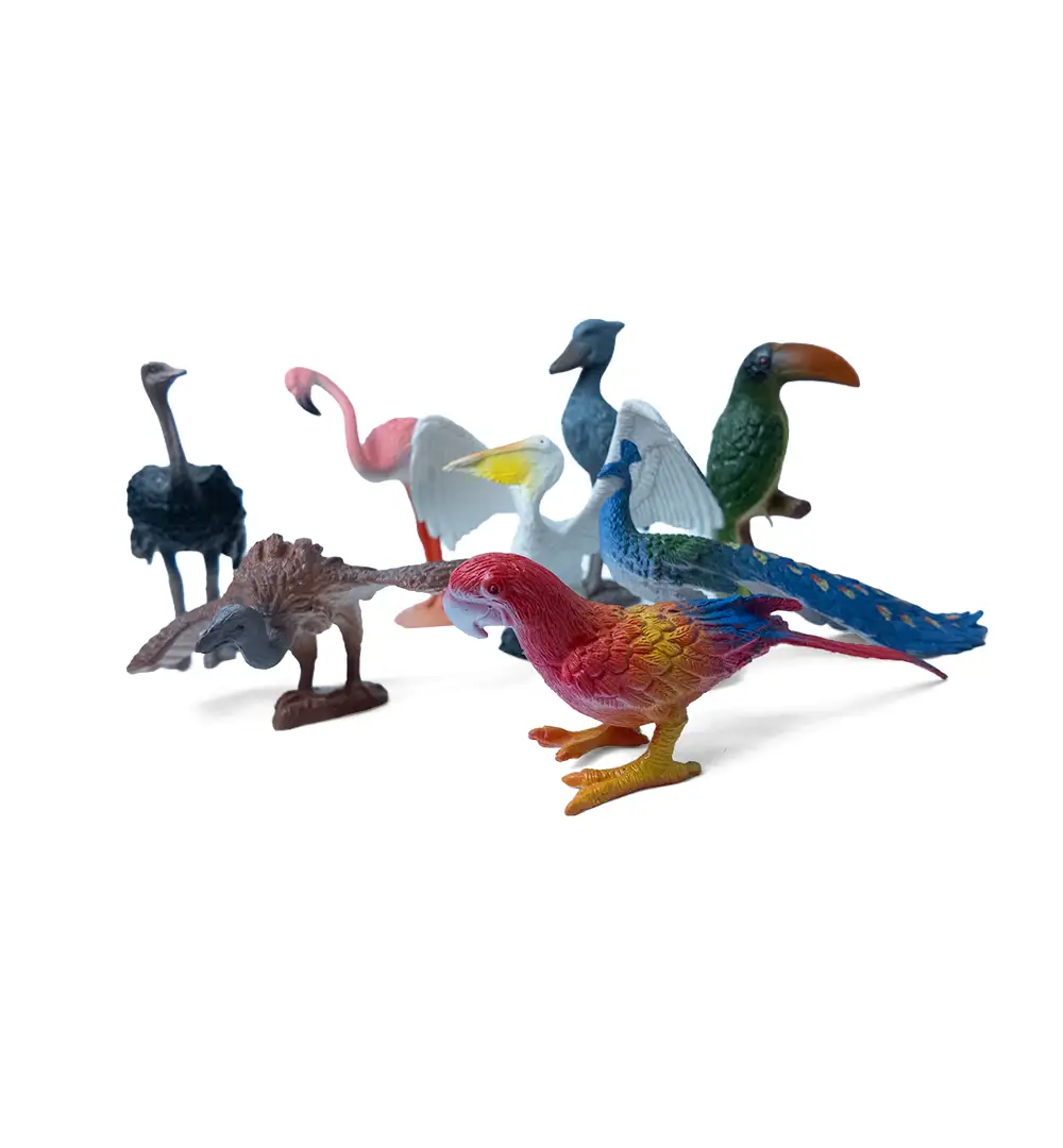Birds Animals Plastic Toy Figures Set