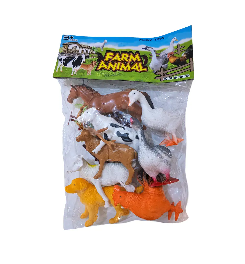 Farm Animal Plastic Toy Figures Set