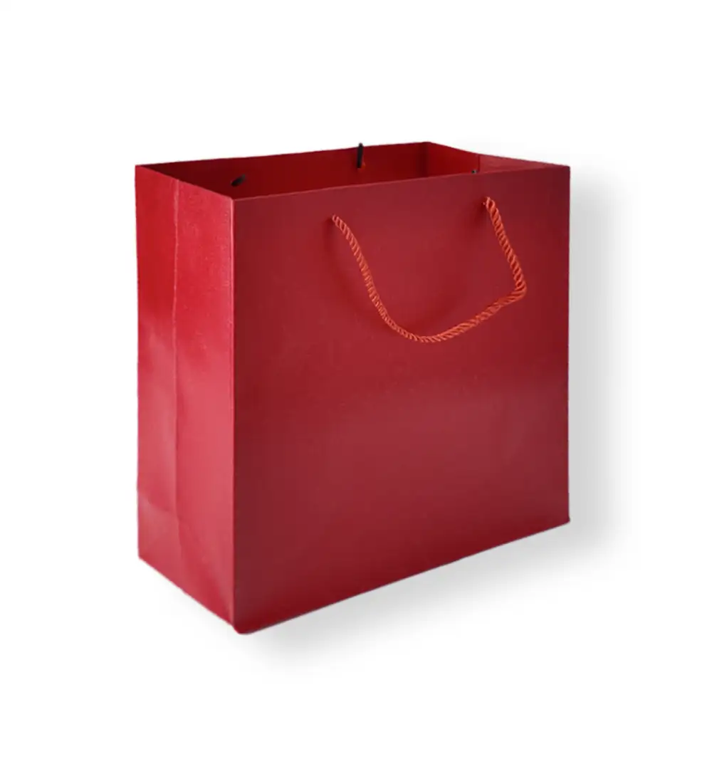 Textured Paper Gift Bag with Rope Handles