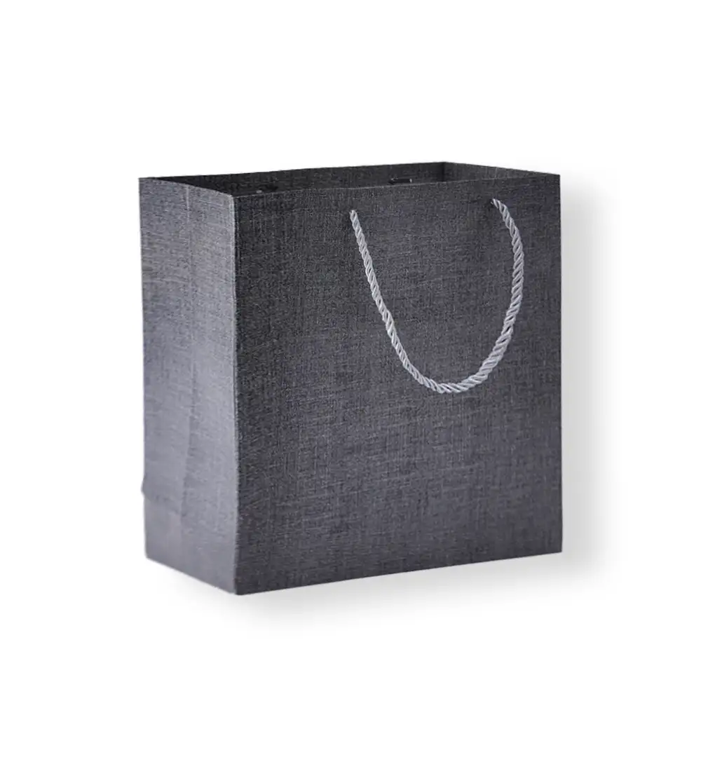 Textured Paper Gift Bag with Rope Handles