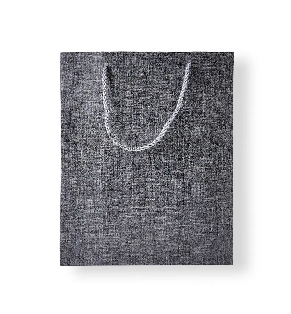 Textured Paper Gift Bag with Rope Handles