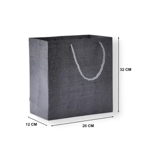 Textured Paper Gift Bag with Rope Handles