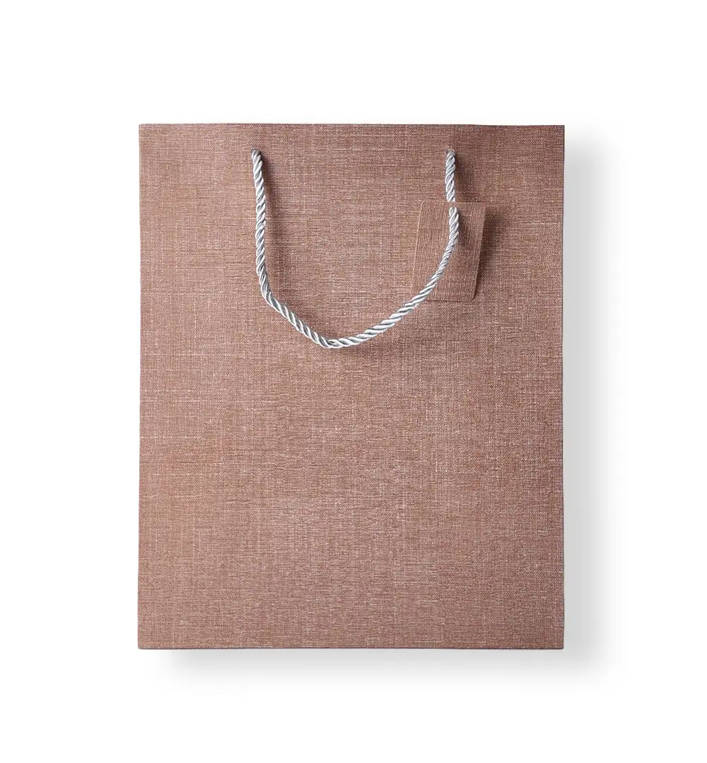 Textured Paper Gift Bag with Rope Handles