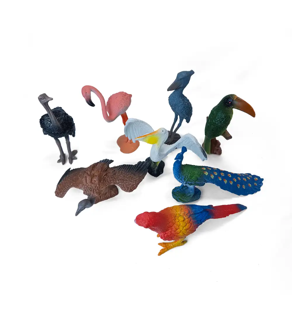 Birds Animals Plastic Toy Figures Set
