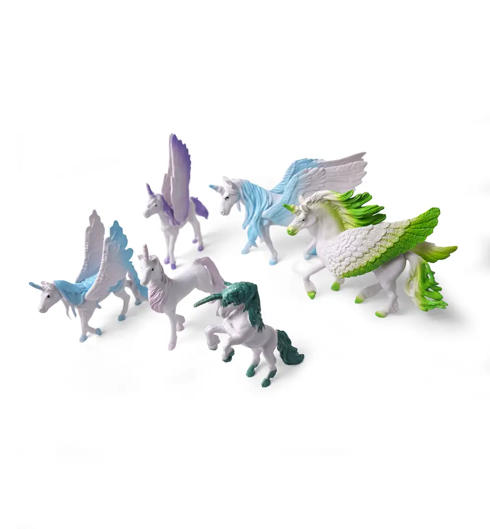 Unicorn Dream Pegasus Plastic Toy Figures Set