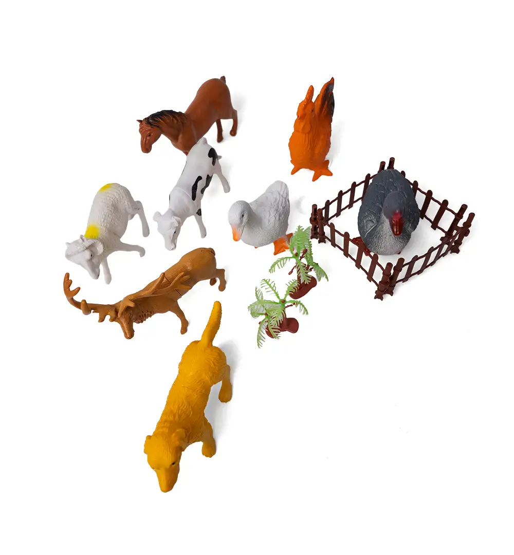 Farm Animal Plastic Toy Figures Set