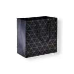 Geometric Paper Gift Bag with Rope Handles - Black & Gold