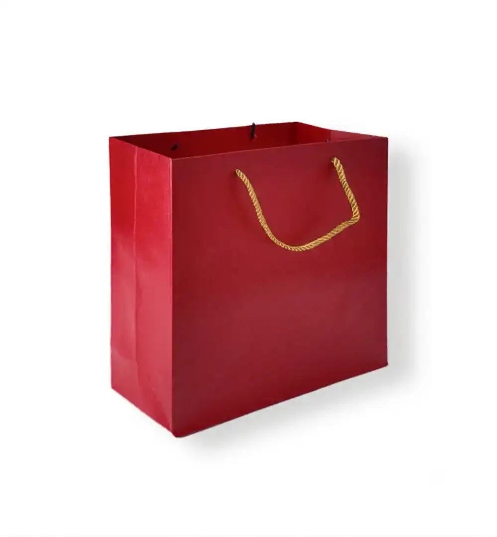 Gift Bag with Golden Rope Handles
