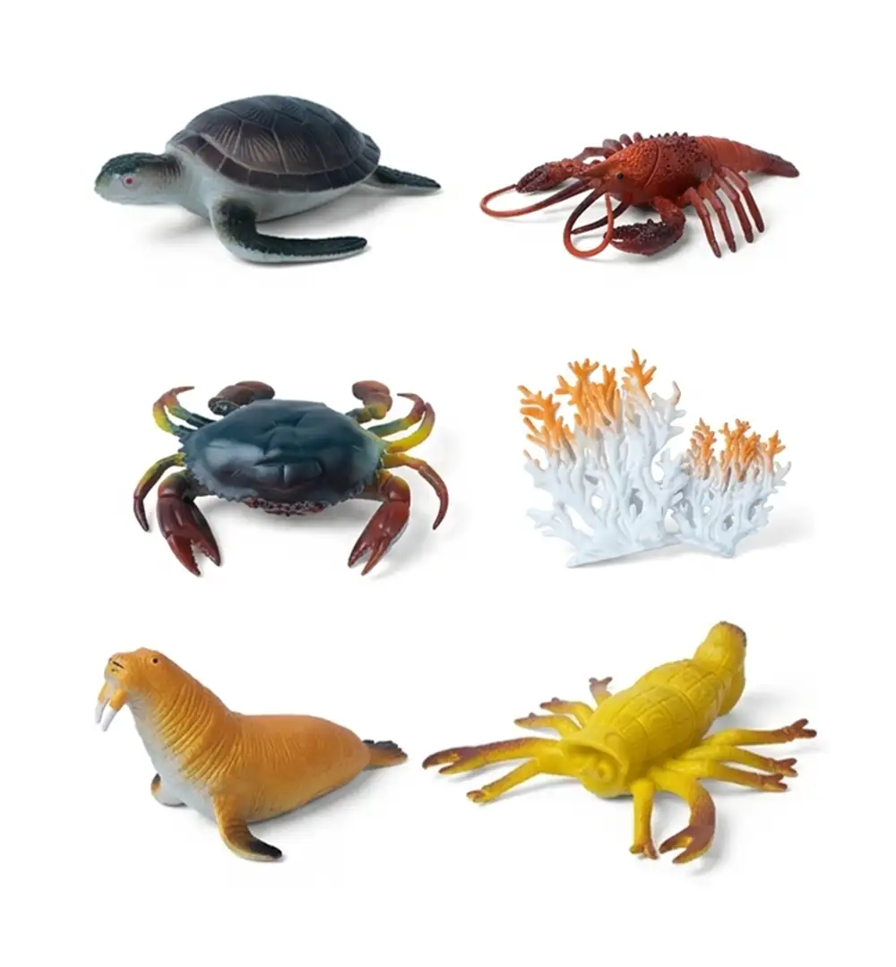 Ocean Animal Plastic Toy Figures Set