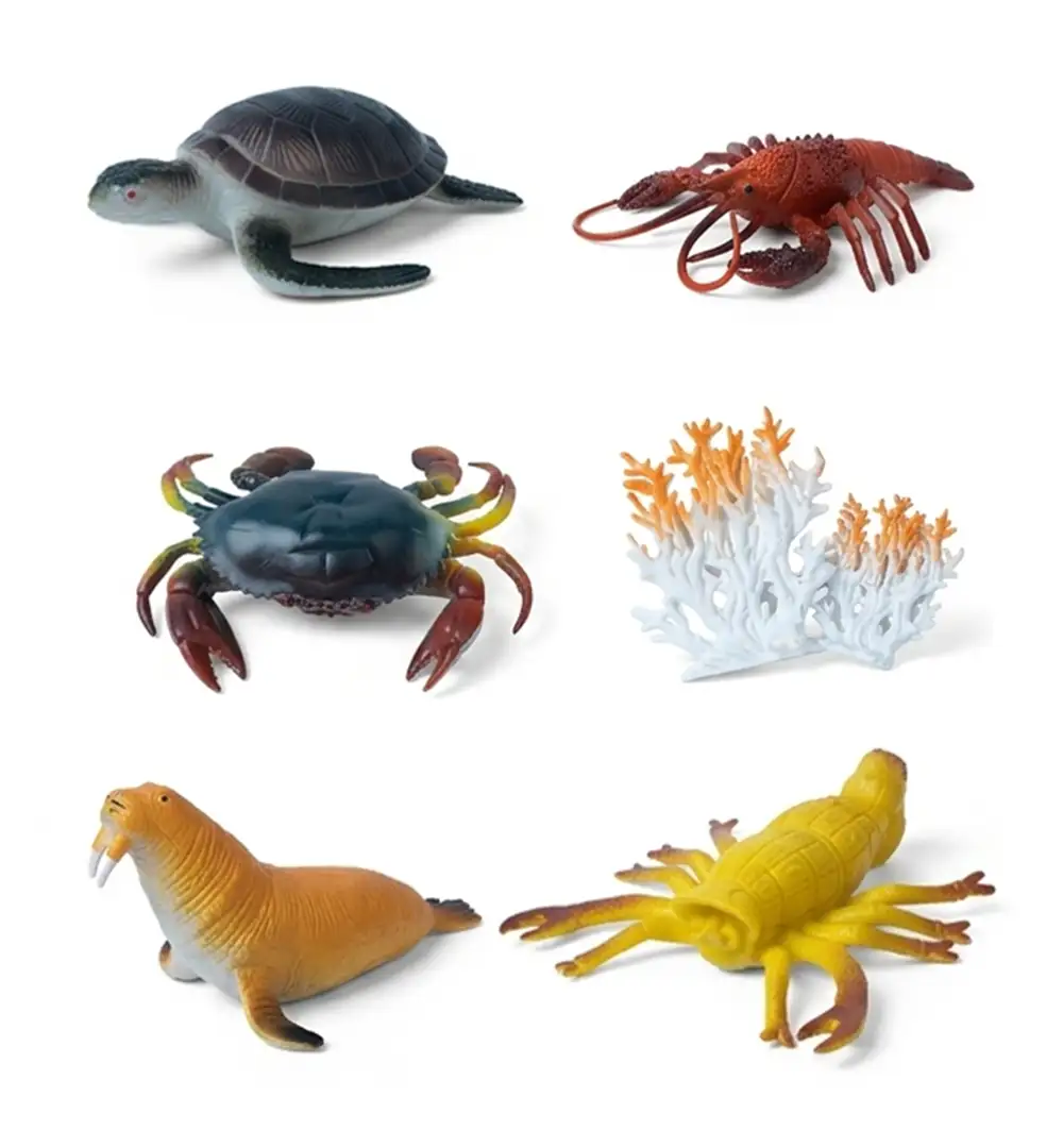Ocean Animal Plastic Toy Figures Set 