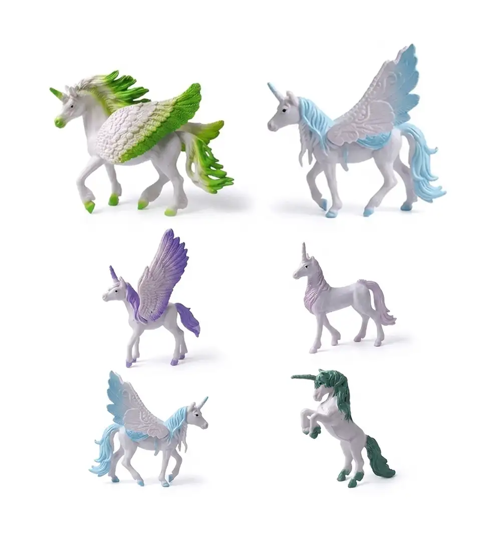 Unicorn Dream Pegasus Plastic Toy Figures Set