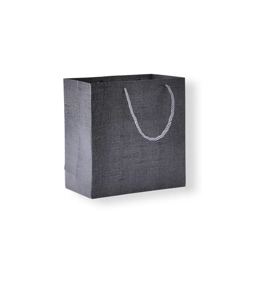 Textured Paper Gift Bag with Rope Handles