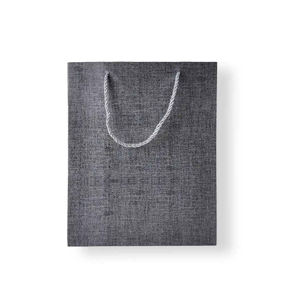 Textured Paper Gift Bag with Rope Handles