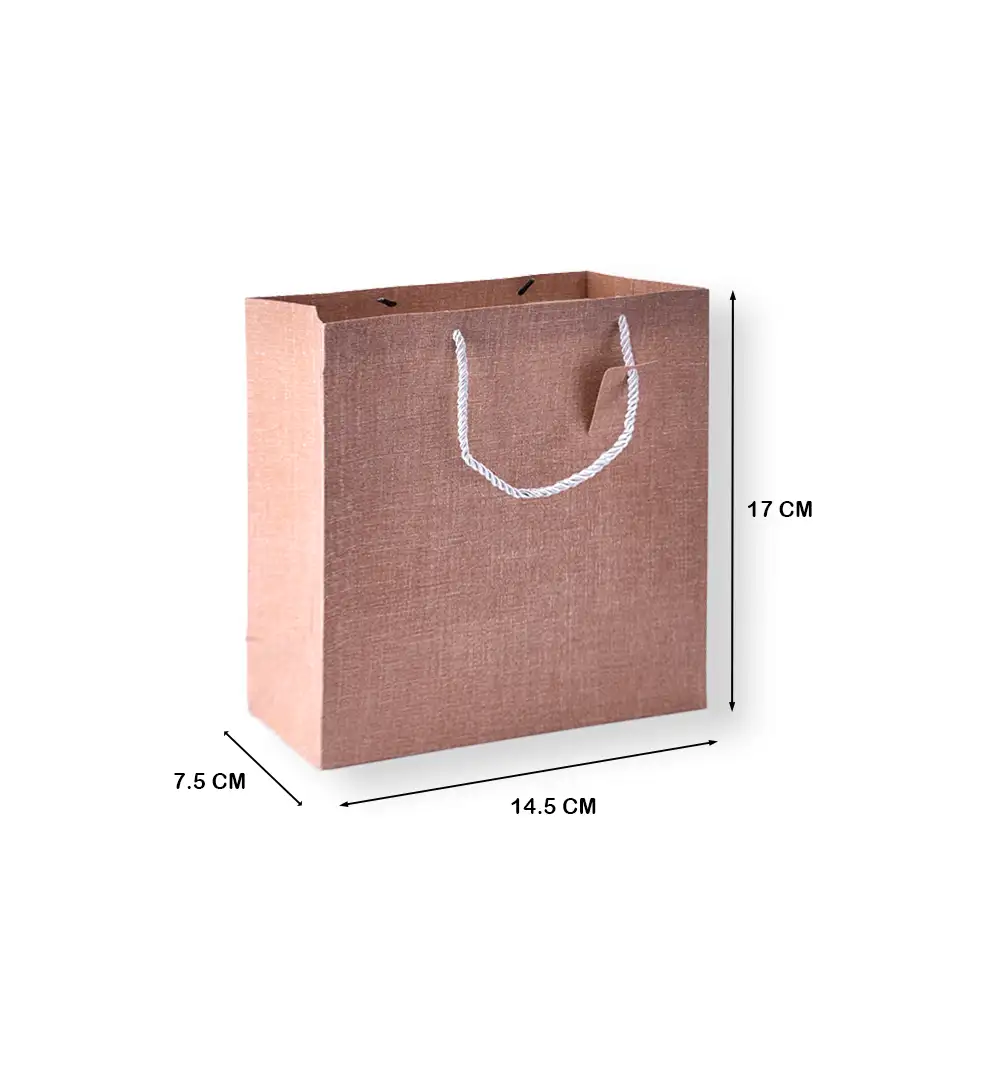 Textured Paper Gift Bag with Rope Handles