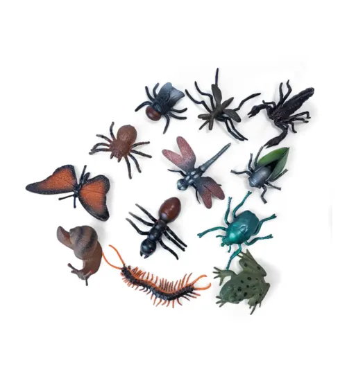 Realistic Plastic Insect Figures & Bug Toy Set