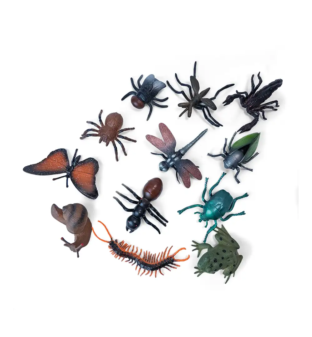 Realistic Plastic Insect Figures & Bug Toy Set