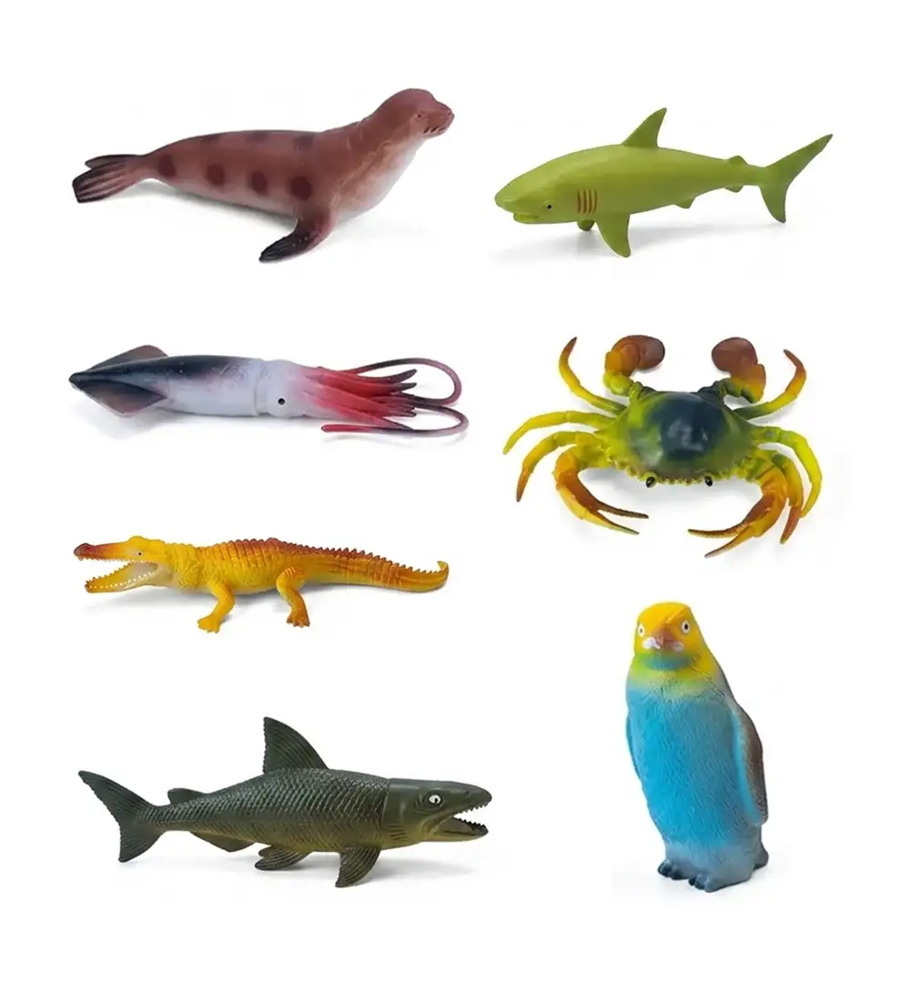 Ocean Animal Plastic Toy Figures Set