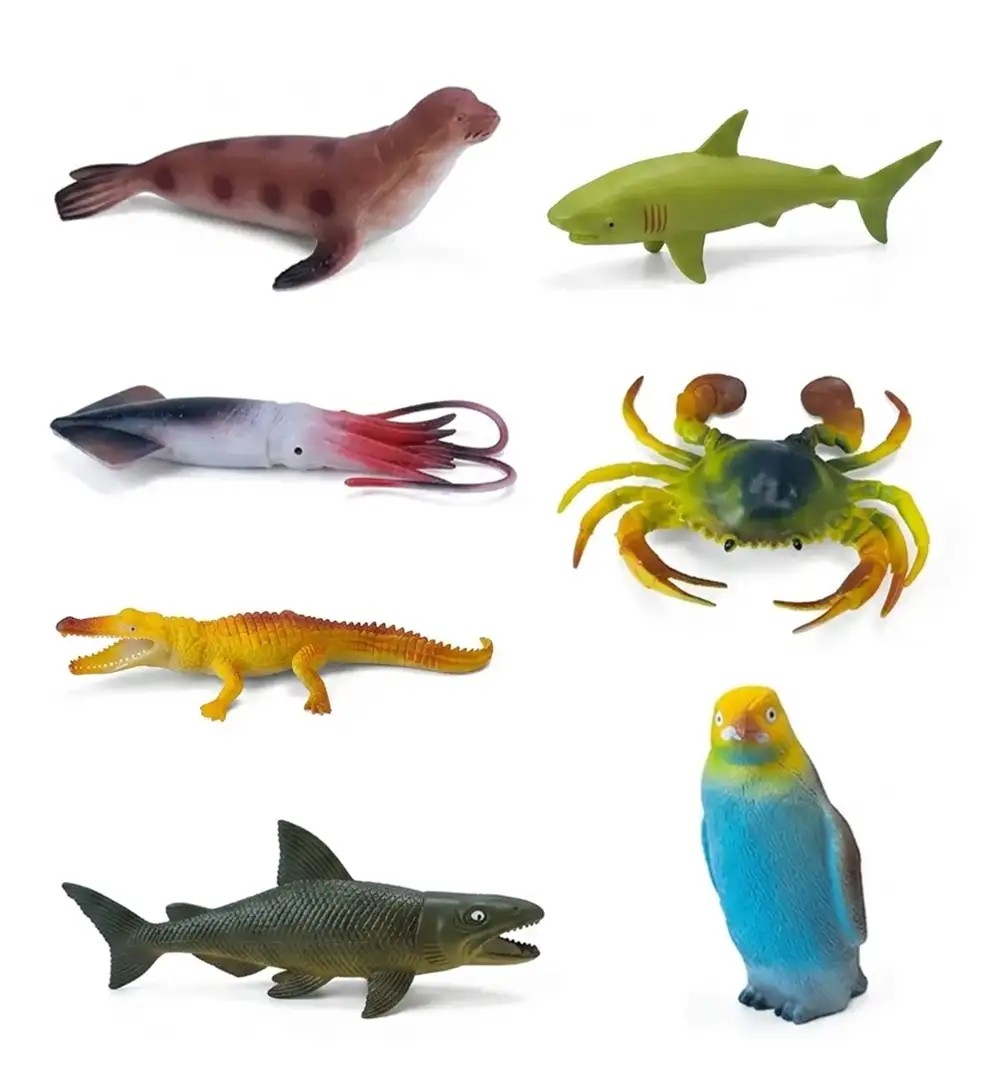 Ocean Animal Plastic Toy Figures Set