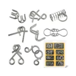 8-in-1 Metal Wire Puzzle Set Mind Brain Teasers