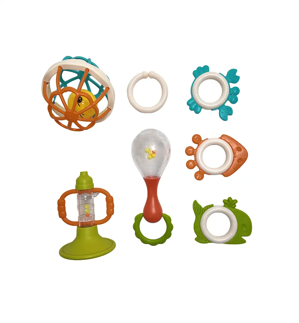 7-Piece Baby Rattle & Teether Toy Set