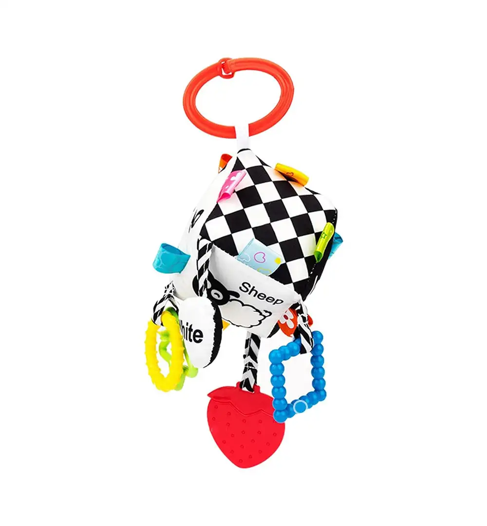 High Contrast Soft Baby Activity Cube Toy