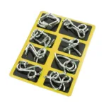 8-in-1 Metal Wire Puzzle Set Mind Brain Teasers