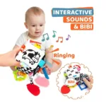High Contrast Soft Baby Activity Cube Toy