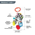 High Contrast Soft Baby Activity Cube Toy