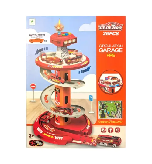 Fire Rescue Circulation Garage Playset