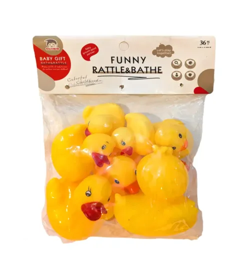 Yellow Rubber Duck Family Bath Toys Set
